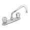 Keeney Mfg Dual Handle Kitchen Faucet with Swivel Spout, Polished Chrome 3065W - alternate 1